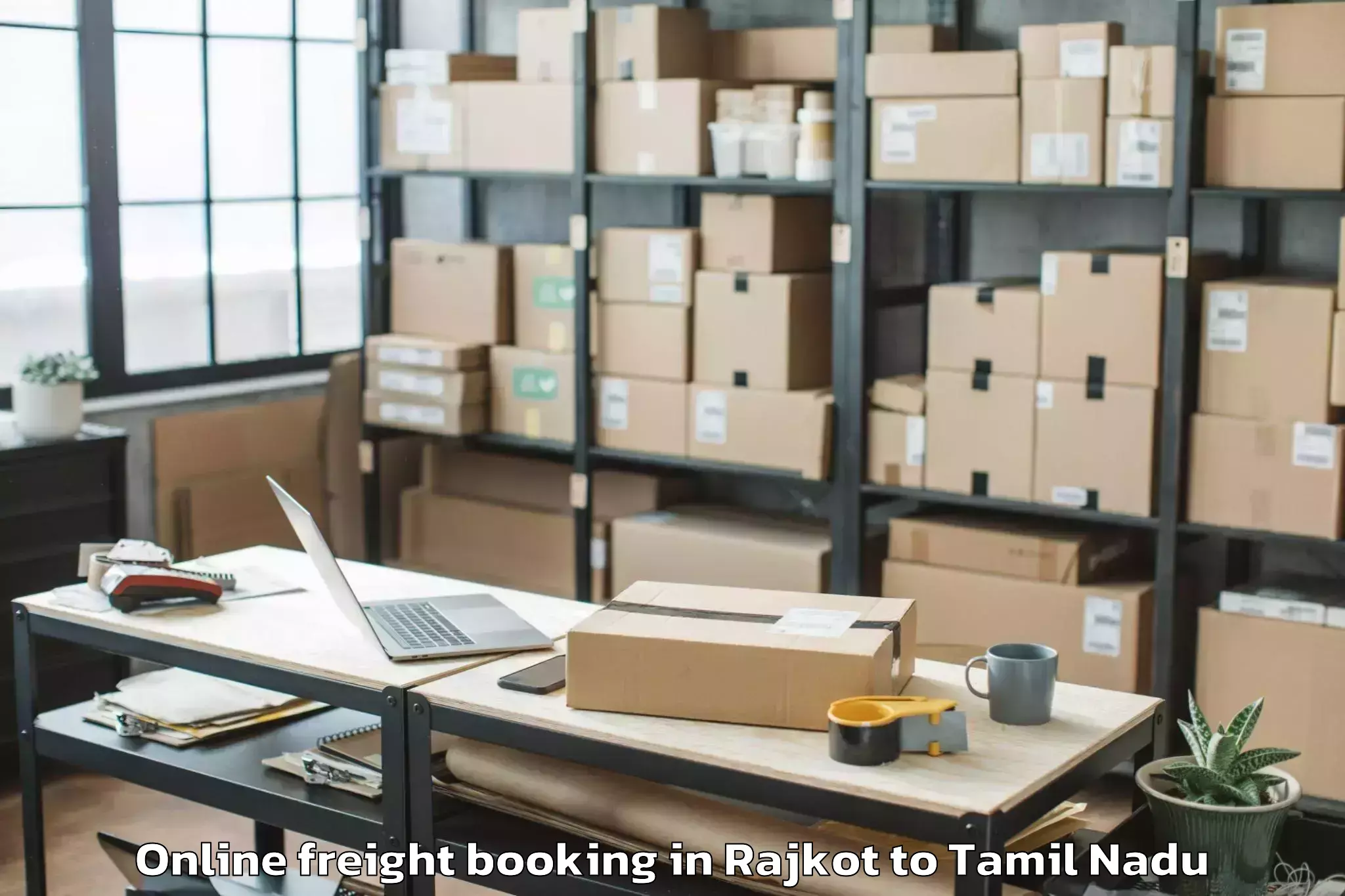 Top Rajkot to Sankarankoil Online Freight Booking Available